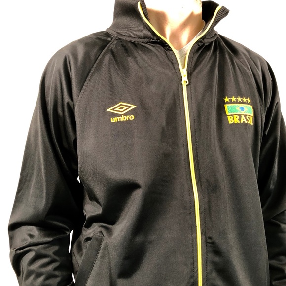 Umbro Black Dazzle Brasil Soccer Full Zip Jacket - Picture 4 of 7